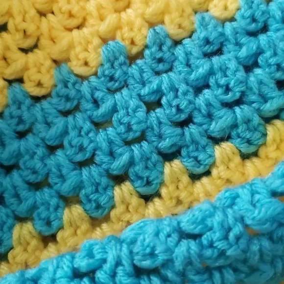 Artisan Handmade New Afghan Blanket Throw Crochet Cotton Blend - Picture 4 of 4